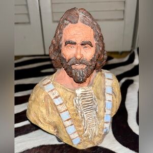 Daniel Monfort western bust sculpture of Jim Baker 1982 approx 8”x6”x4”